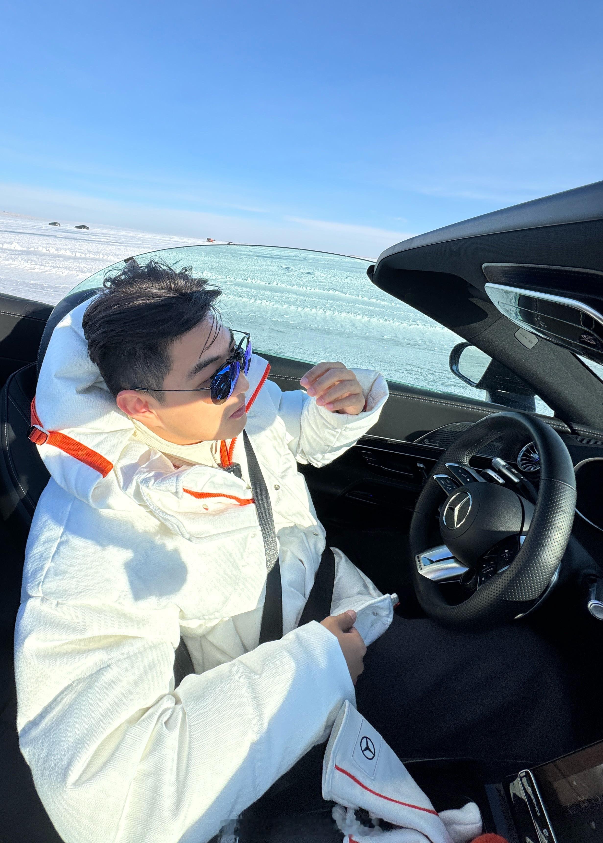 要风度，不要温度为了发型，零下16度敞篷，不带冷帽