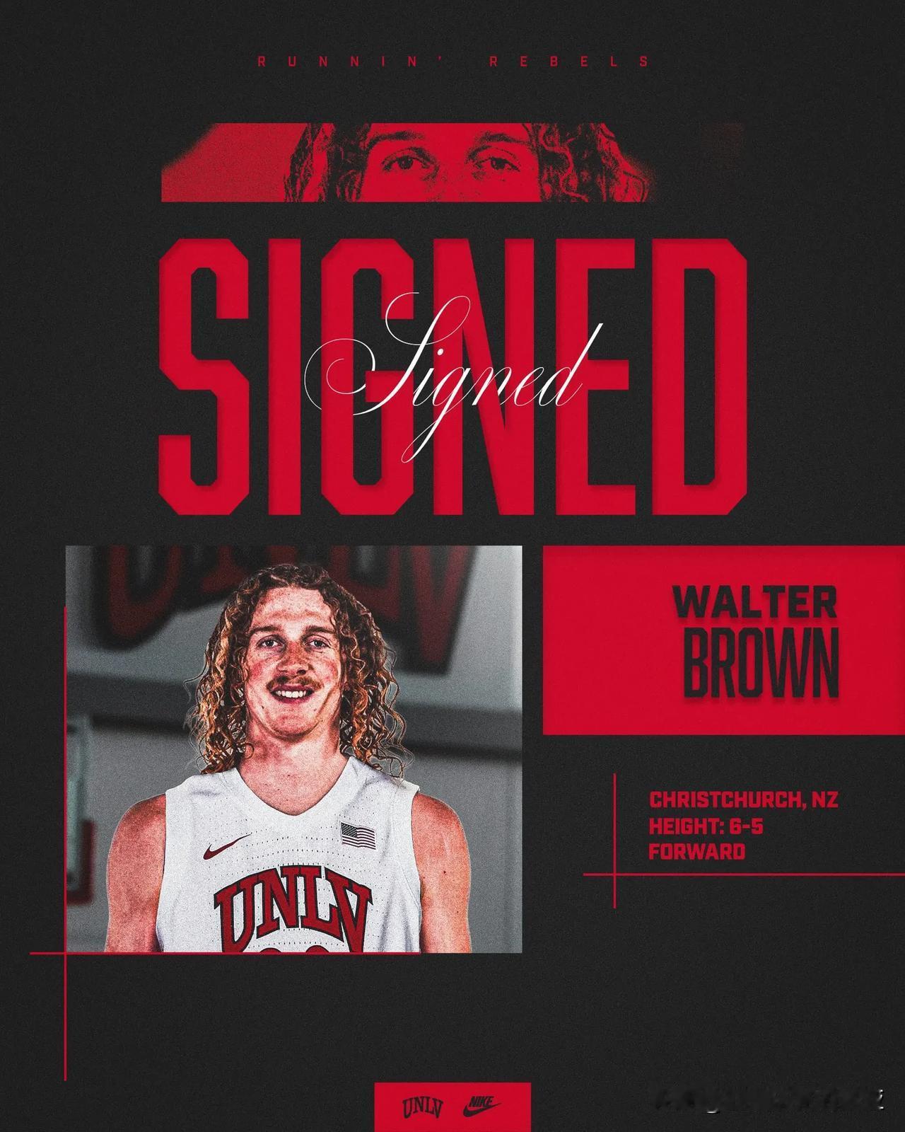 新西兰侧翼Walter Brown宣布承诺NCAA男篮 UNLV，出生于2003