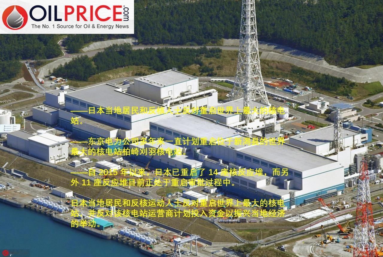 日本大型核电站重启计划遭遇公众的强烈反对

东京电力公司（TEPCO）在 201