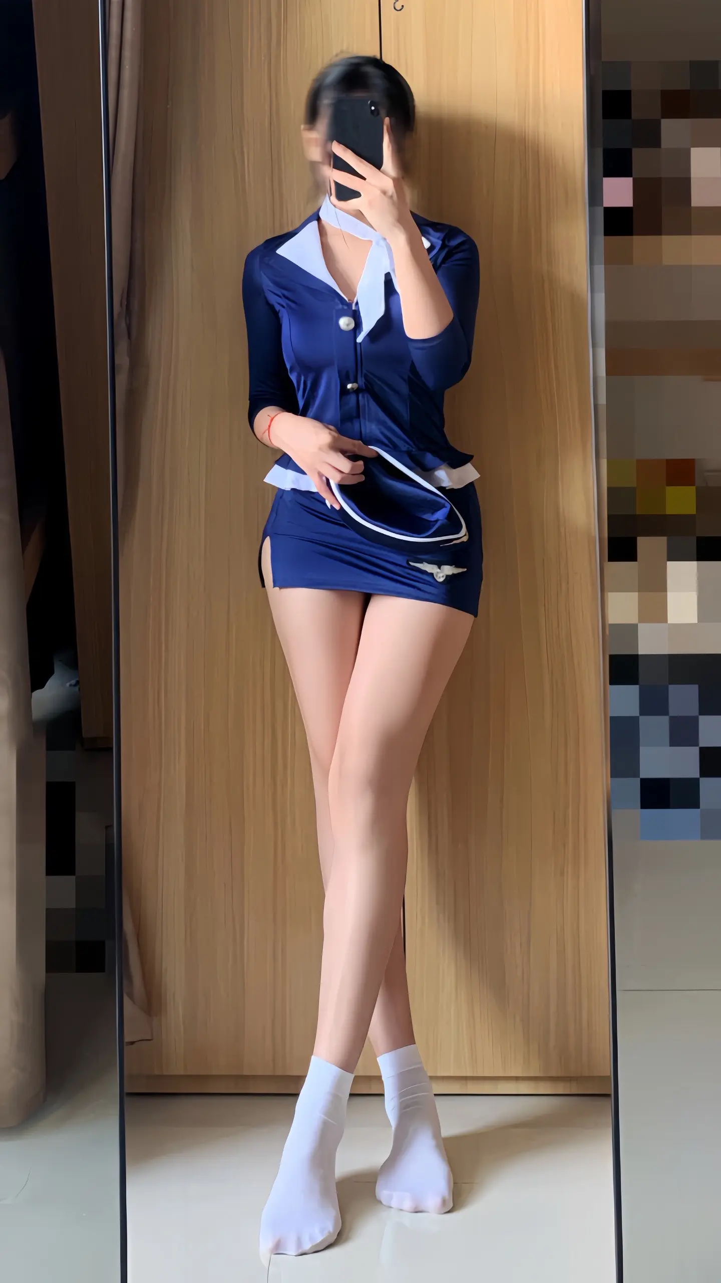 腿长一米八 ootd穿搭 对镜拍 制服