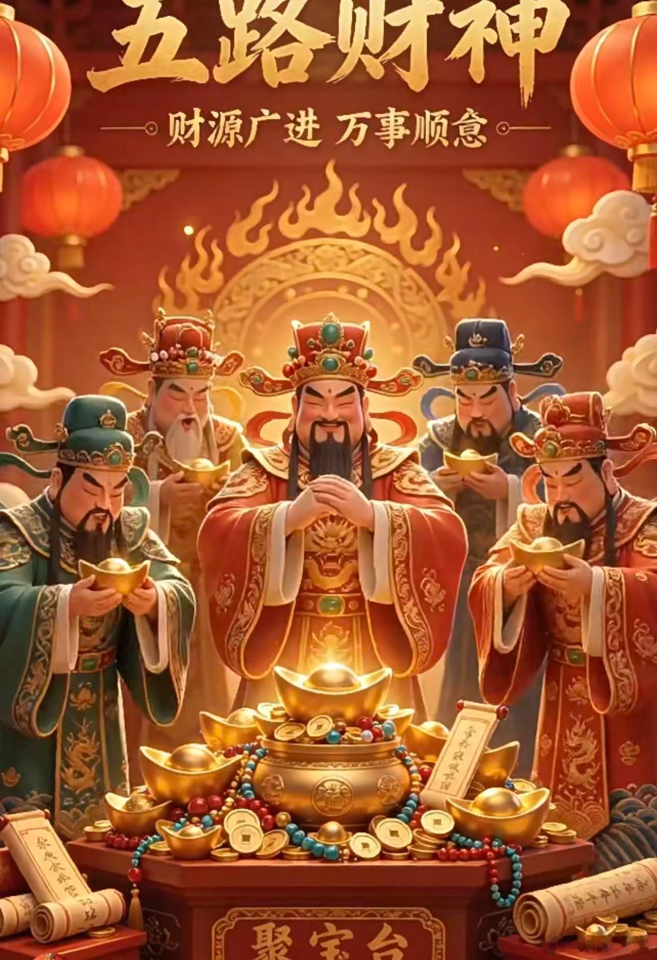 财神落座，偏财顺遂，回款全部结清，外借钱财尽数收回，无拖欠无烂账。迎财神 祈福 