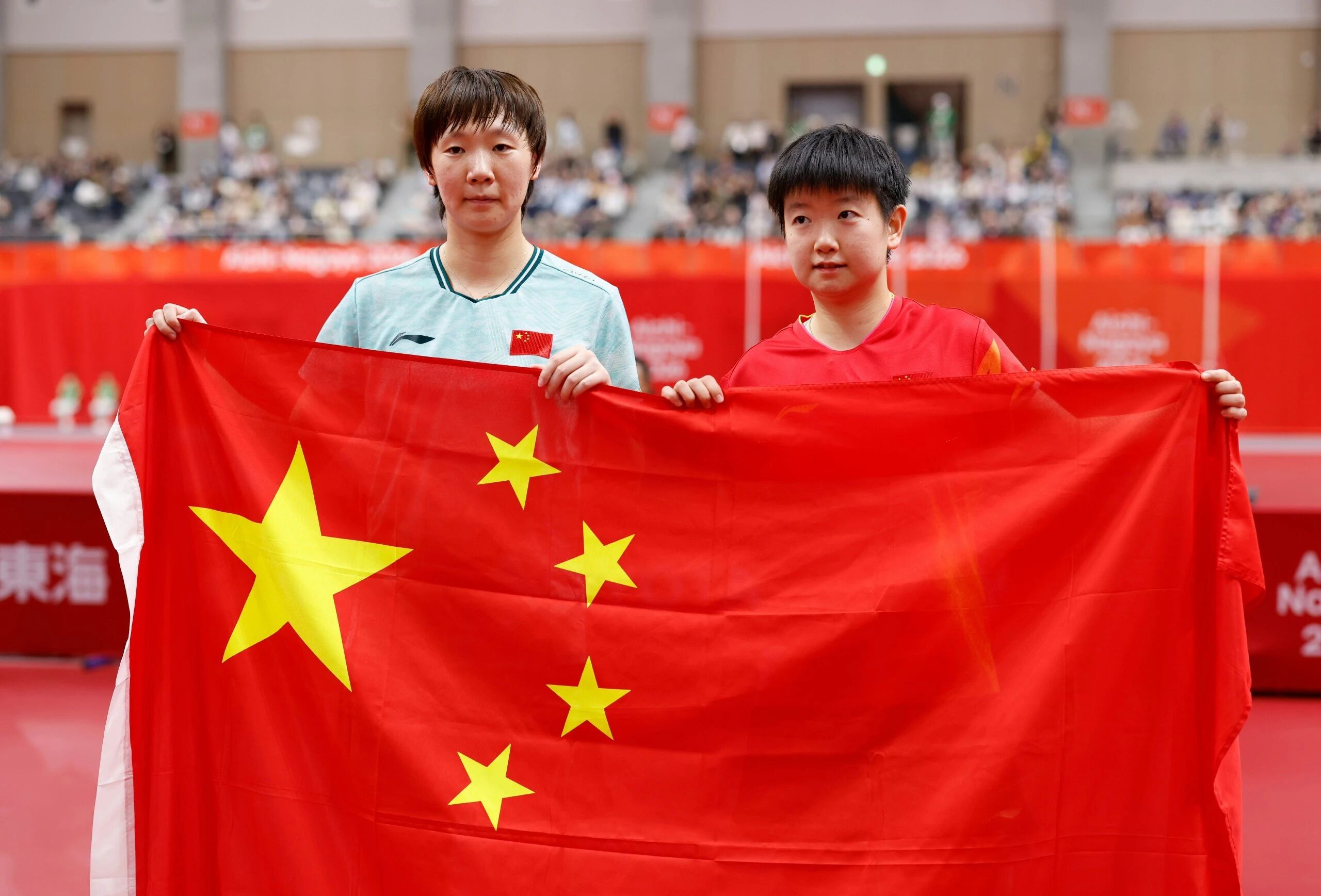爱知名古屋亚运会 🏆王曼昱冠军 赛场一隅·图片·女单决赛©️中新图片 