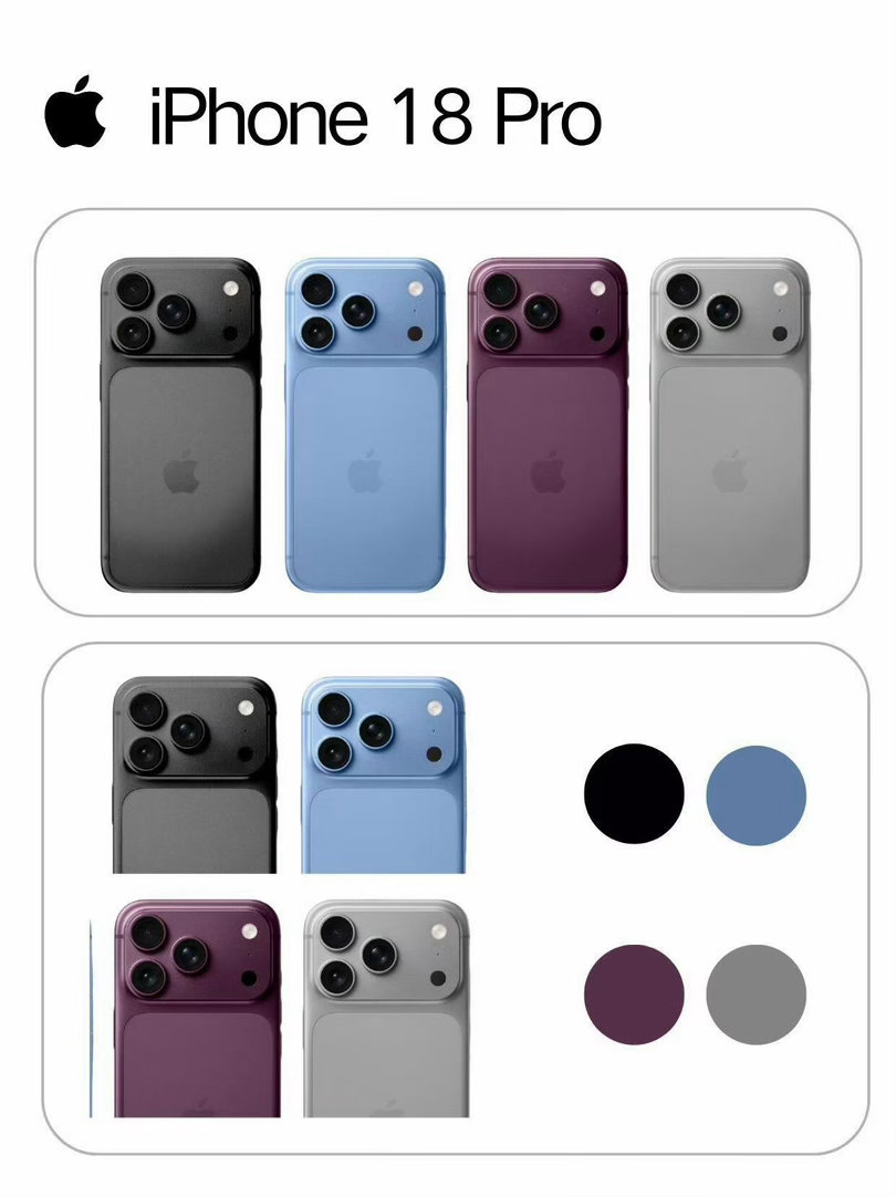 iPhone18ProMax配色iPhone 18 ProMax终于没有橙色了，