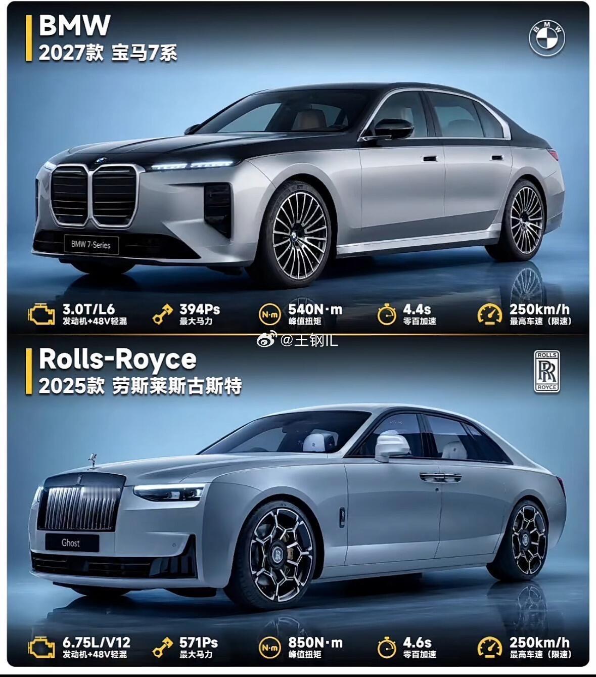 两种巅峰，两种境界7 系  科技先锋，动之王者。古斯特 百年底蕴，静之至尊。劳斯