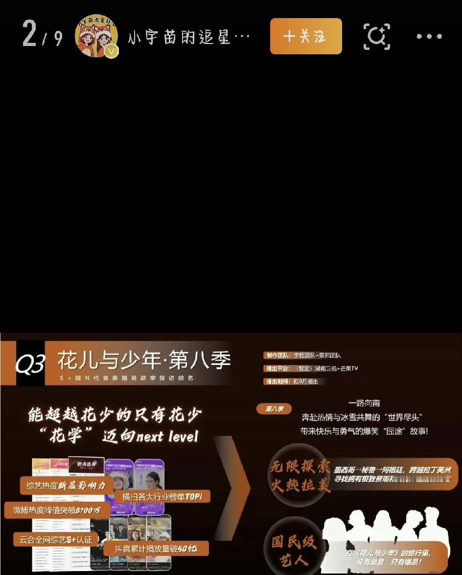 最近   曝花少8阵容已确定   这条词条直接冲上各大社交平台热搜，刷爆了短视频
