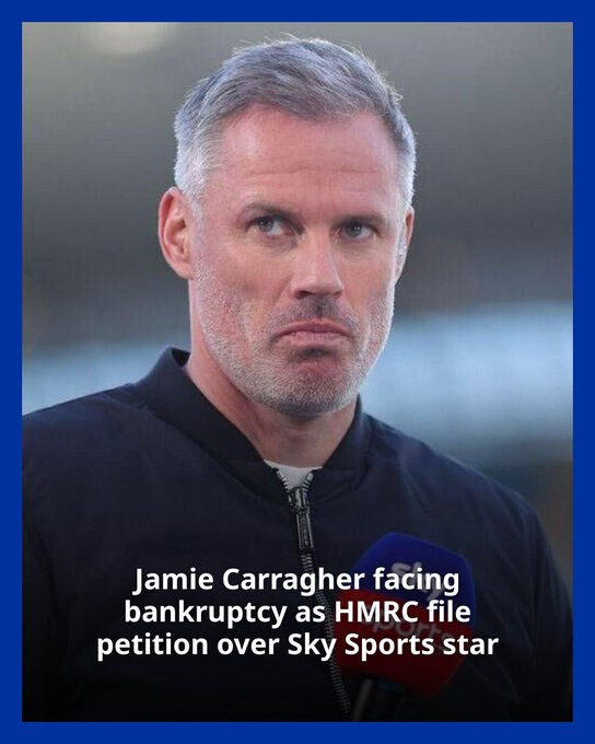 卡拉格收到了英国皇家税务与海关总署（HMRC）提交的破产申请，事由是一笔未缴纳的