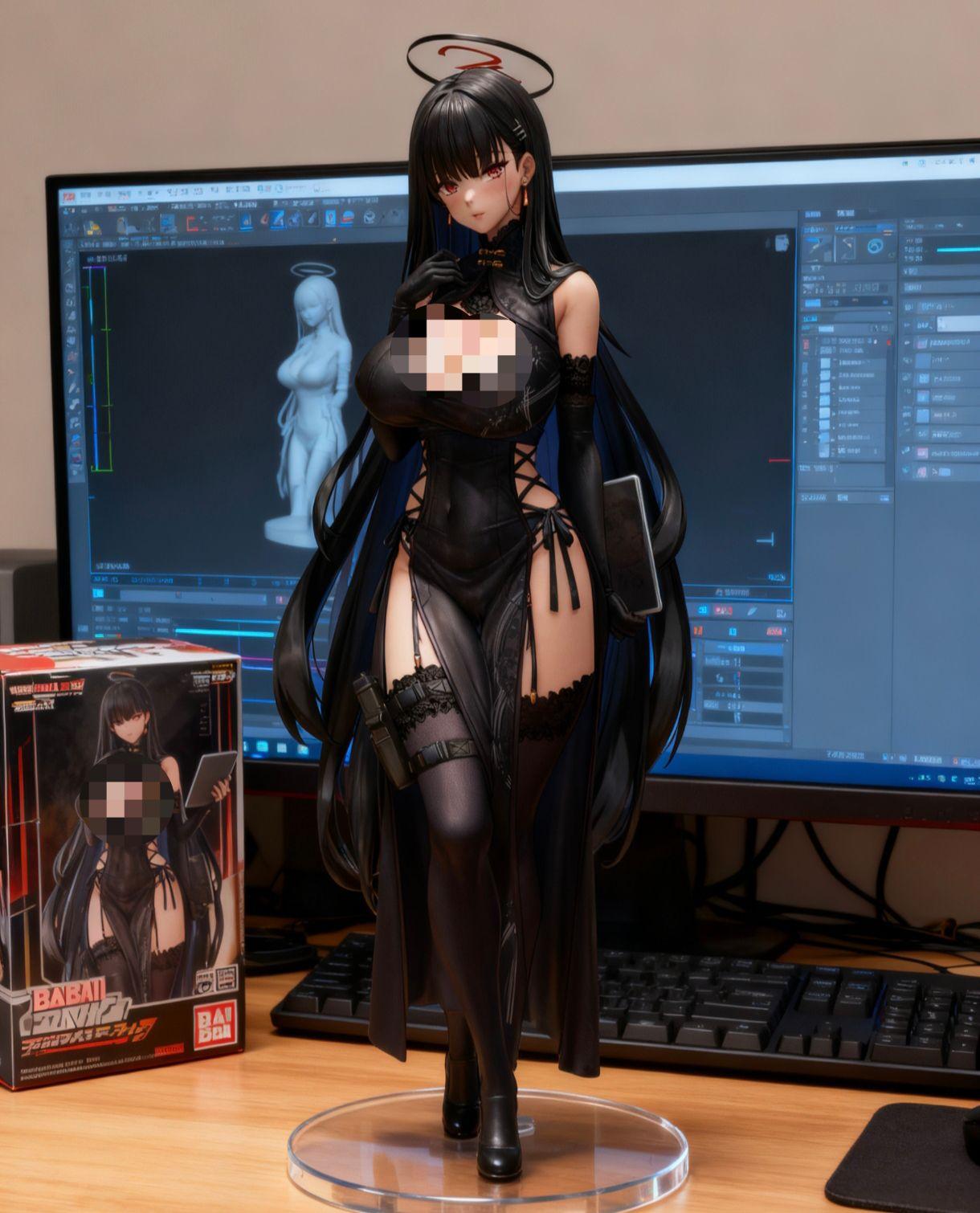 手办模型 性感御姐 调月莉音 蔚蓝档案 这谁能顶得住啊