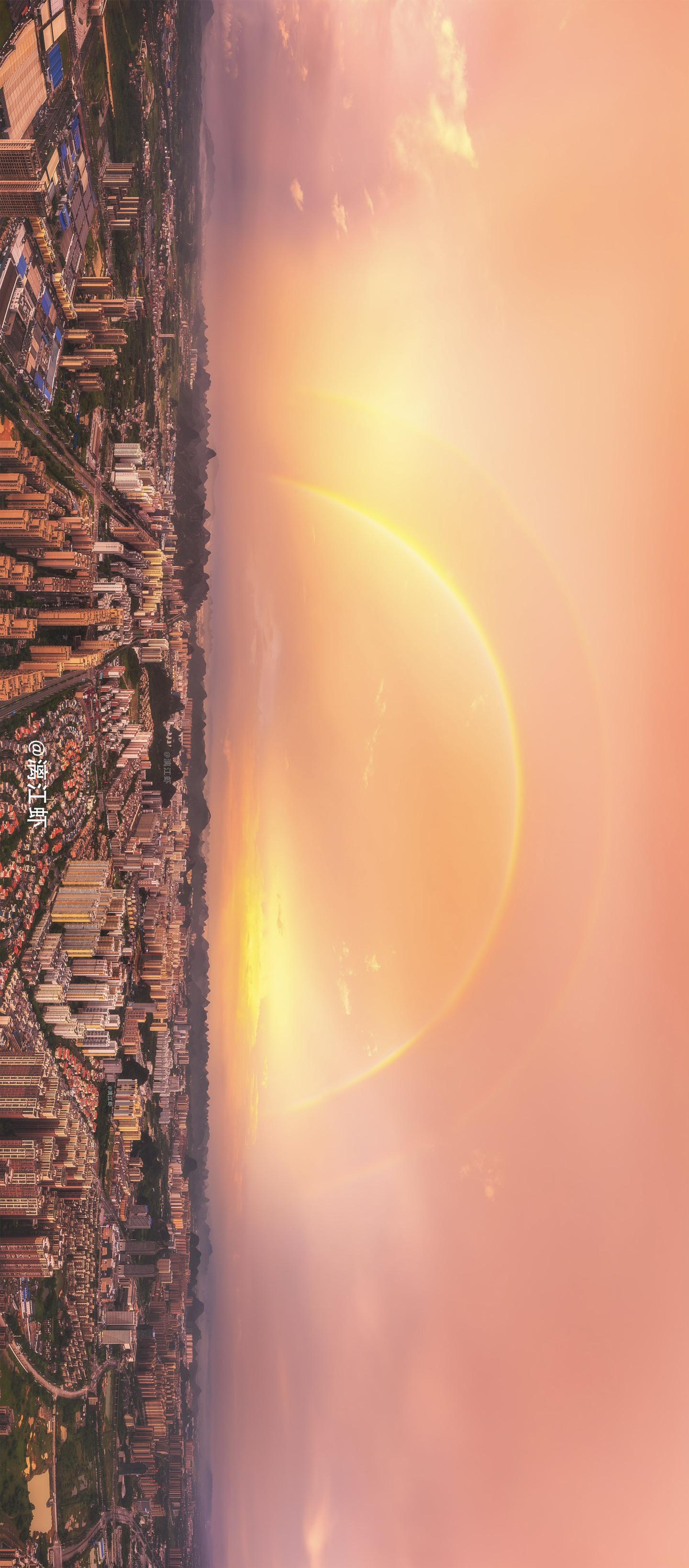 暴雨过后出现了🌈，分享一下你们今天拍的🌈