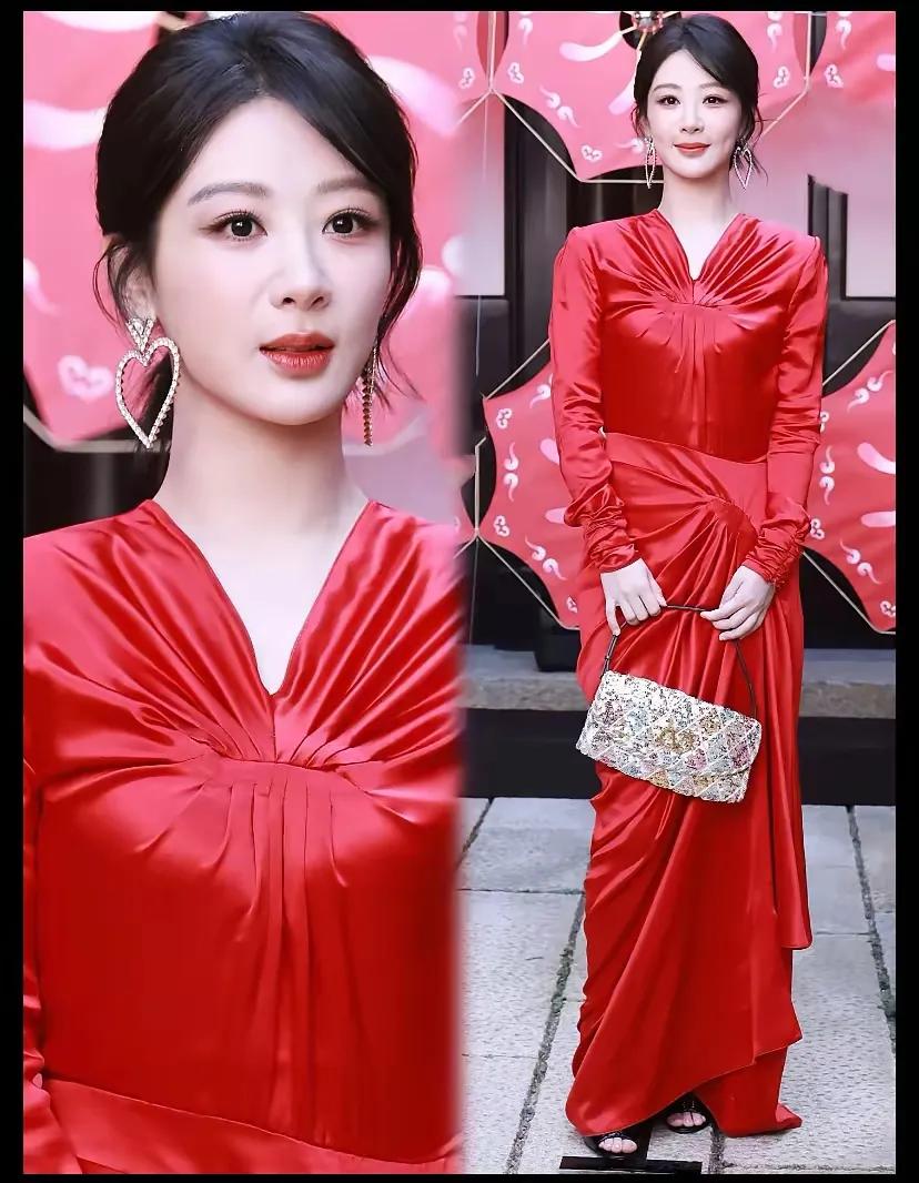 大家发现了没
杨紫这身华伦天奴红裙，
根本不是简单的造型惊艳，更像是她2026年