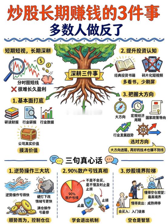顺势、止损、空仓。这三件事是所有投资里的必修课！ ​​​