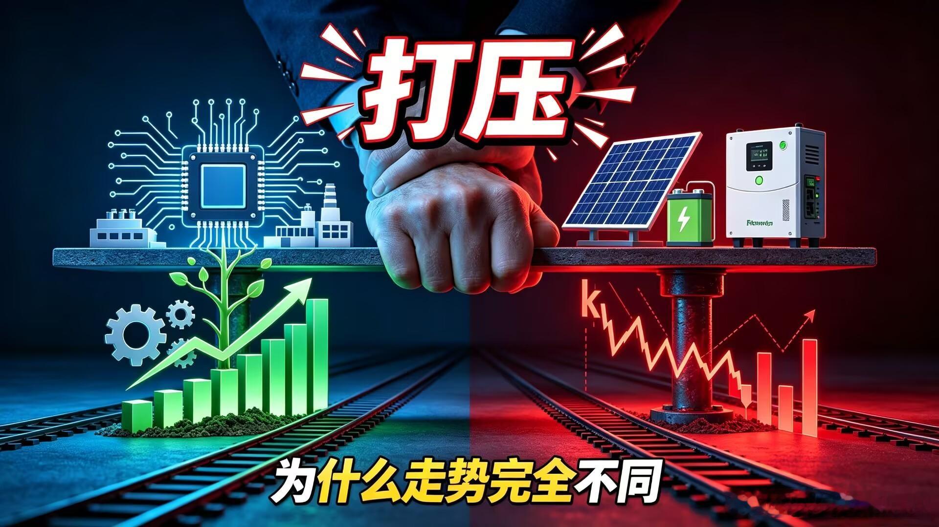 同样被美国打压，半导体大涨，光伏逆变器却暴跌？不少股民都有个疑问，同样面对美国的