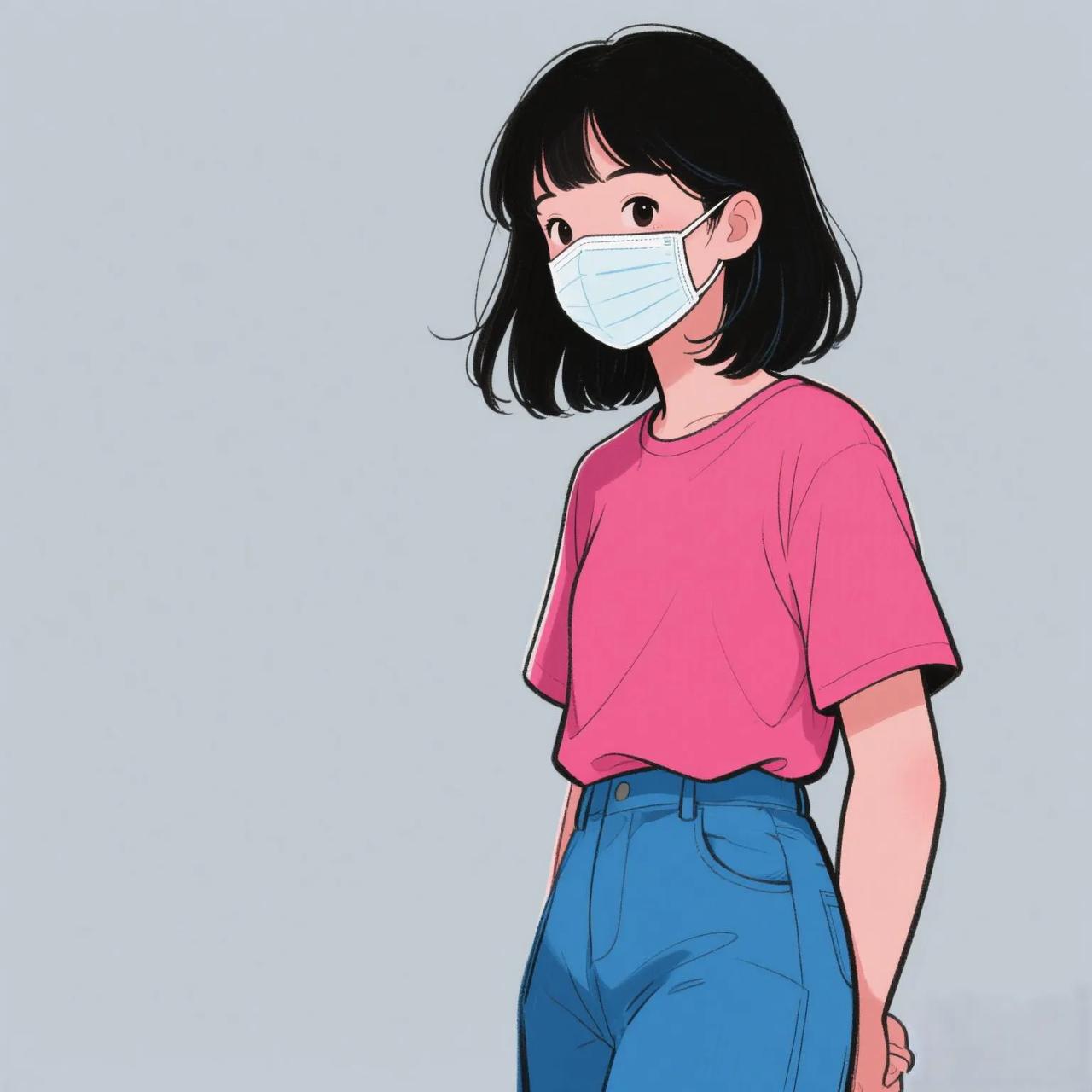 自疫情之后

走在路上我总习惯戴口罩

不洗头的时候还会戴上帽子

说实话

这
