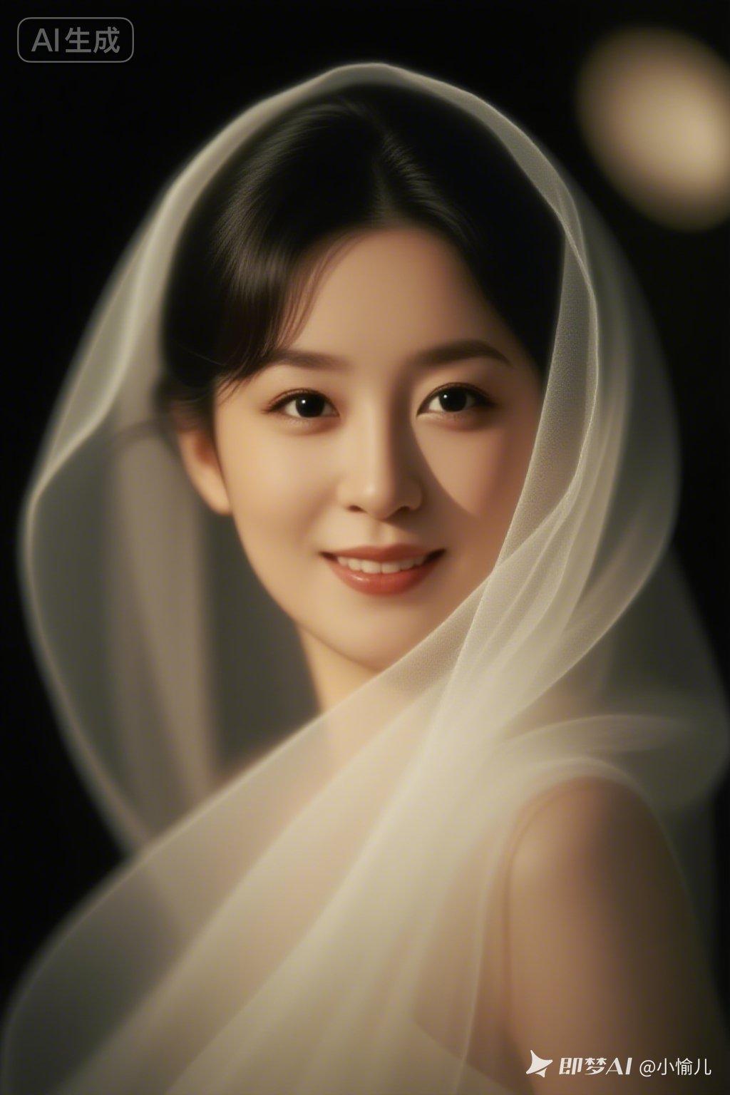 温柔优雅的婚纱照，梦幻般的微笑！