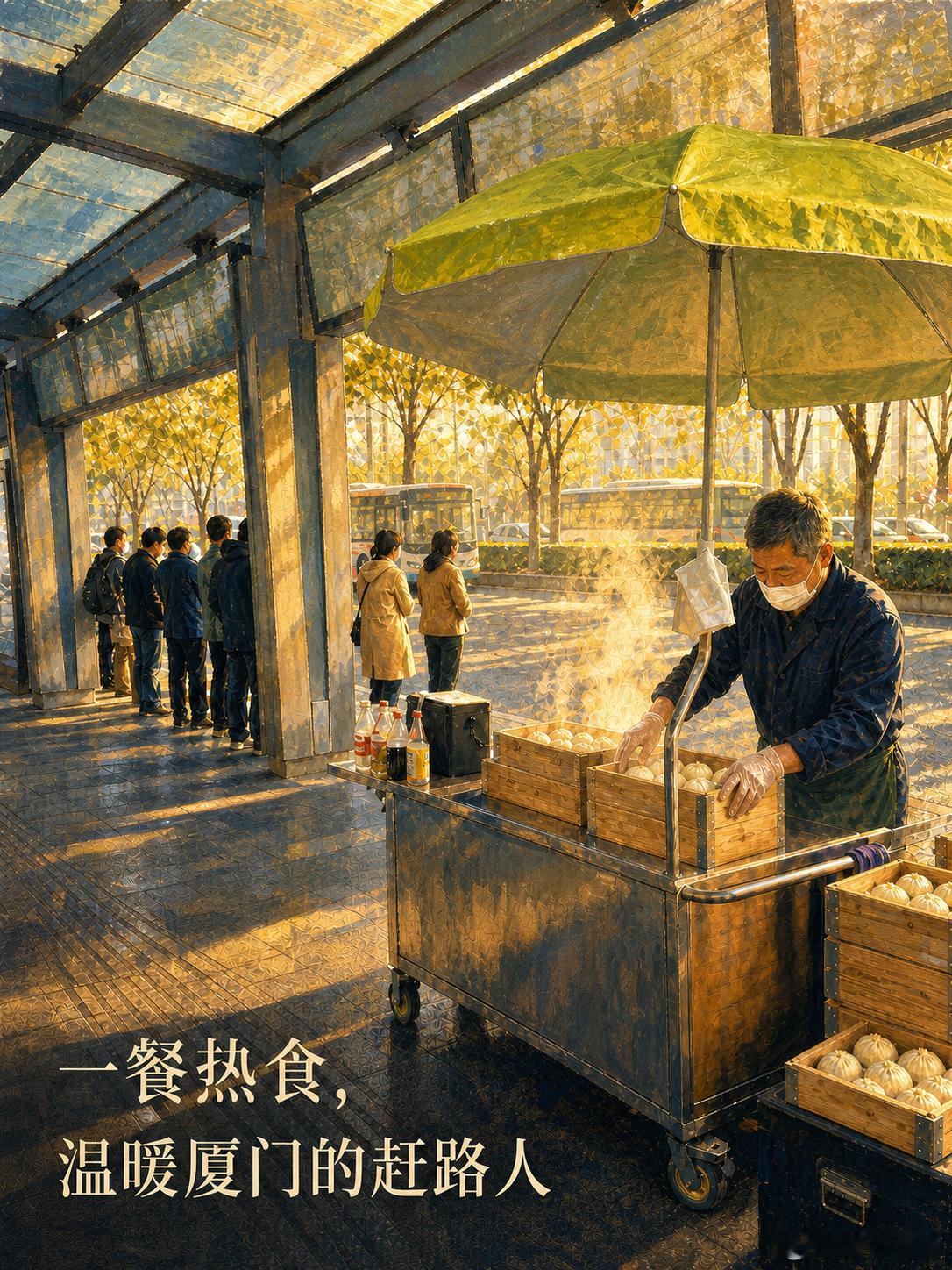 在厦门不期而遇的温暖坂尚地铁口余伟钦长年摆爱心早餐摊；曾厝垵骑手10分钟找回走失