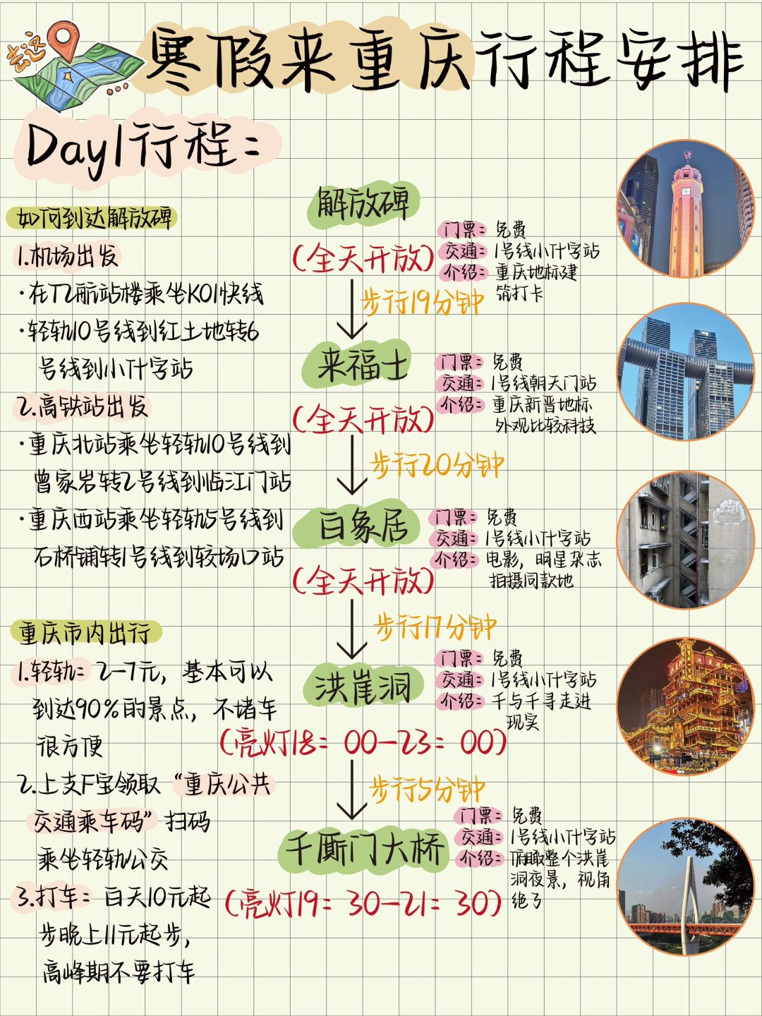 寒假来重庆👍3天2夜行程安排❌拒绝踩坑
