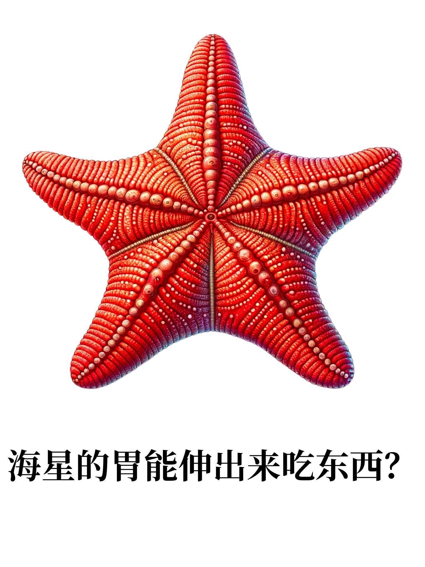 海星的胃能伸出来吃东西？