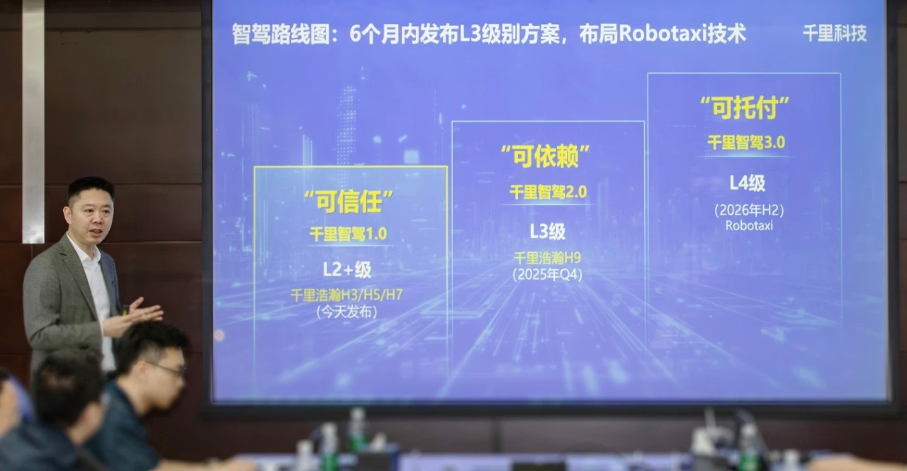 前华为车 BU 总裁王军，上周五官宣加入千里科技，今天就发布路线图了：​- ​未