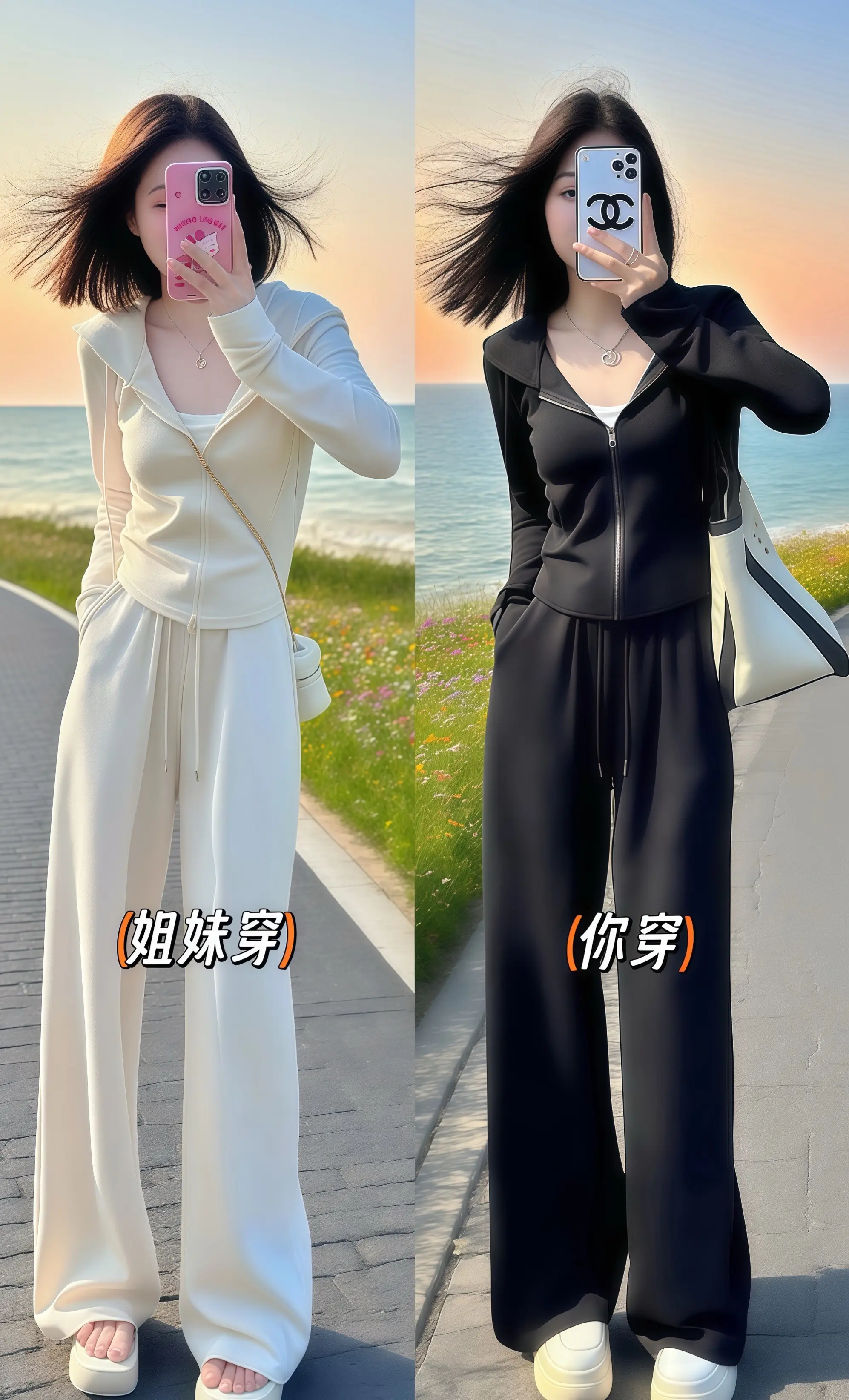 梨形身材穿搭 小个子显高显瘦穿搭 套装显瘦穿搭 休闲减龄穿搭 运动套装