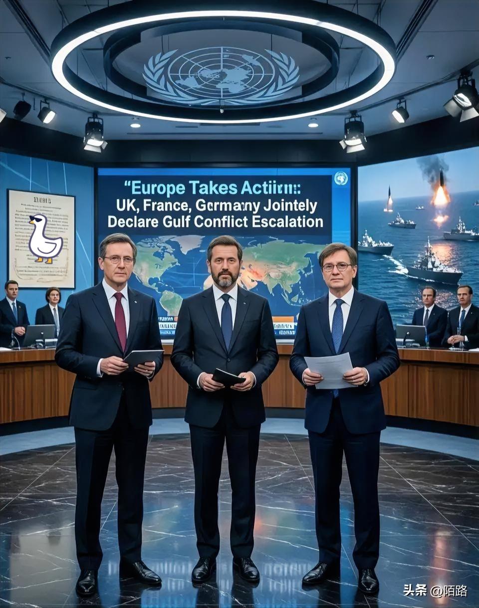 刚看到的消息——欧洲也下场了。
3月1日，英法德三国突然发了份联合声明，话说得挺