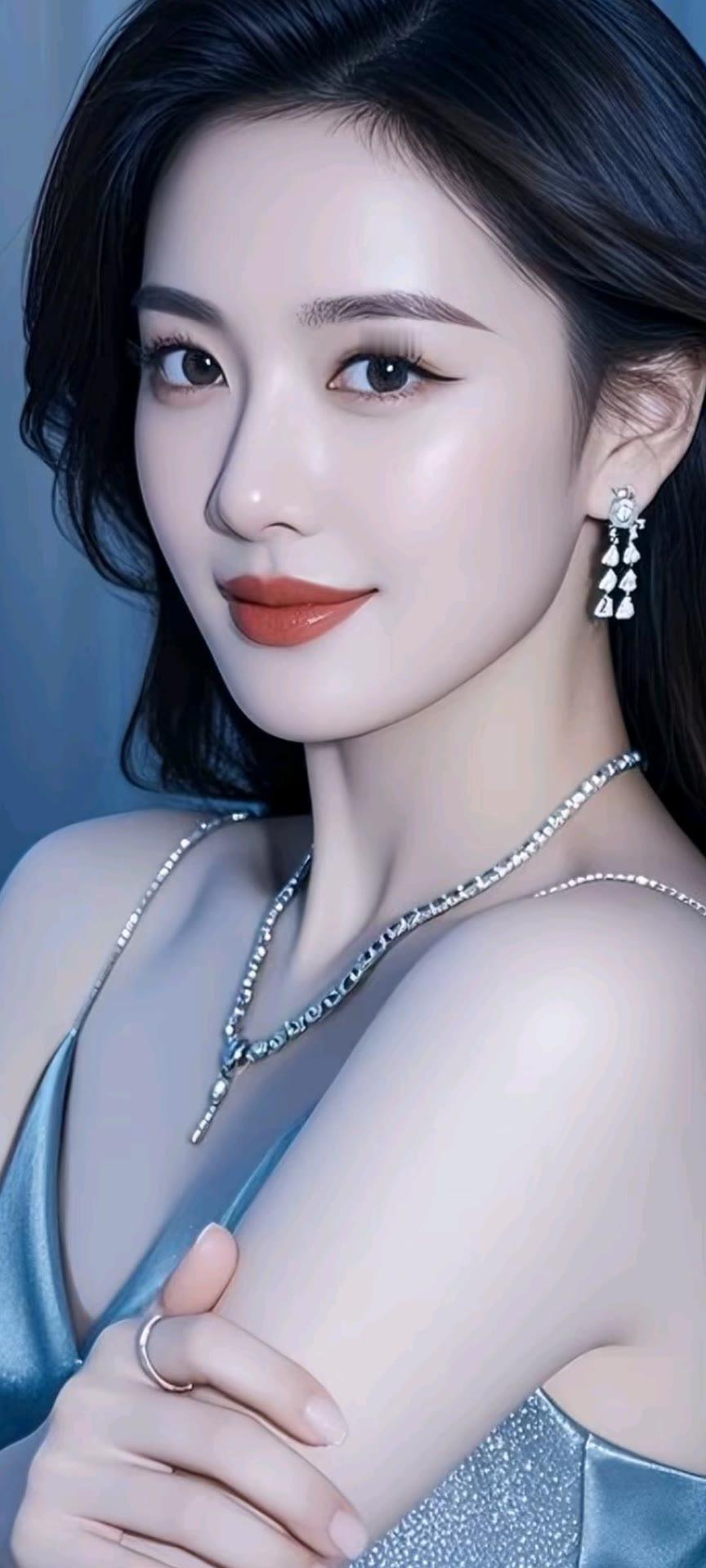 优雅气质，珠宝闪耀，红唇诱惑，尽显魅力！