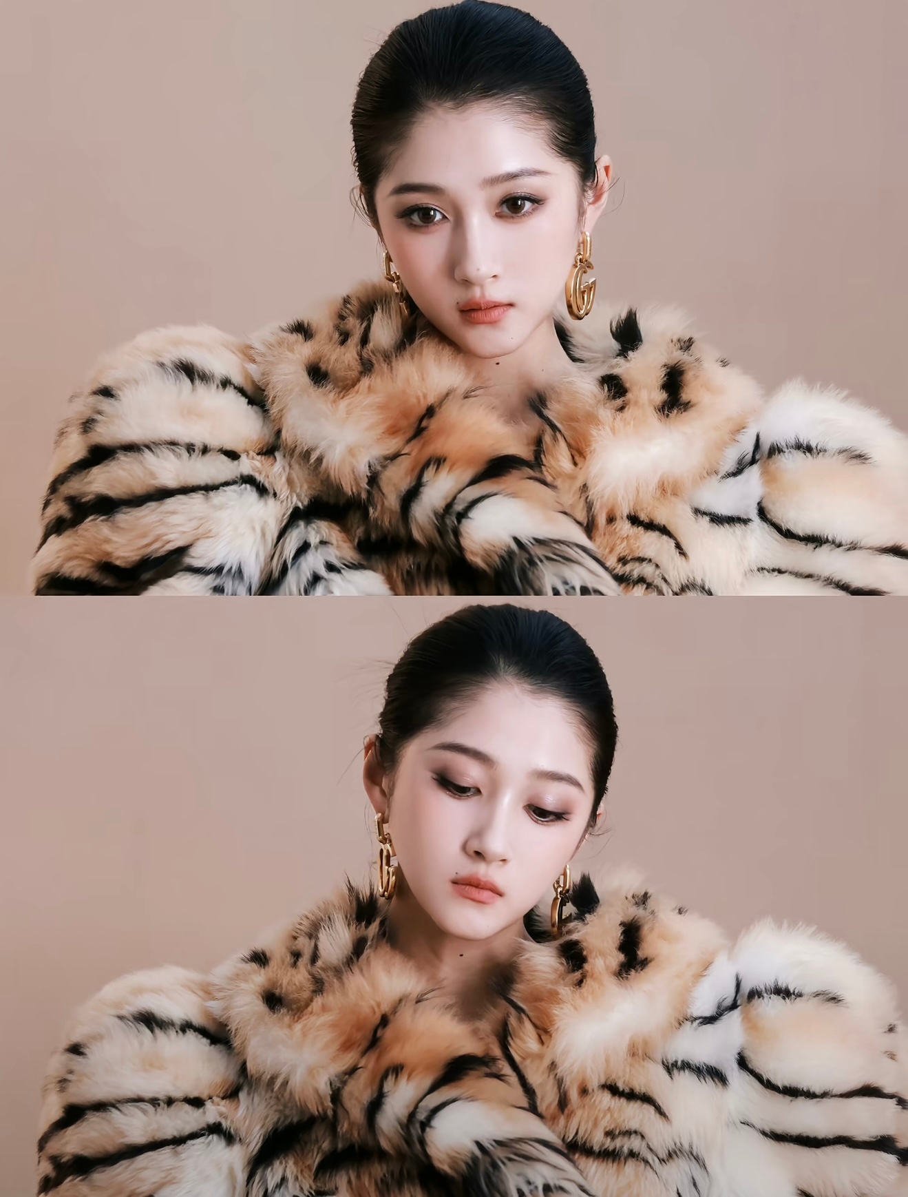 关晓彤巴黎时装周造型美真的这一题我好适合她 