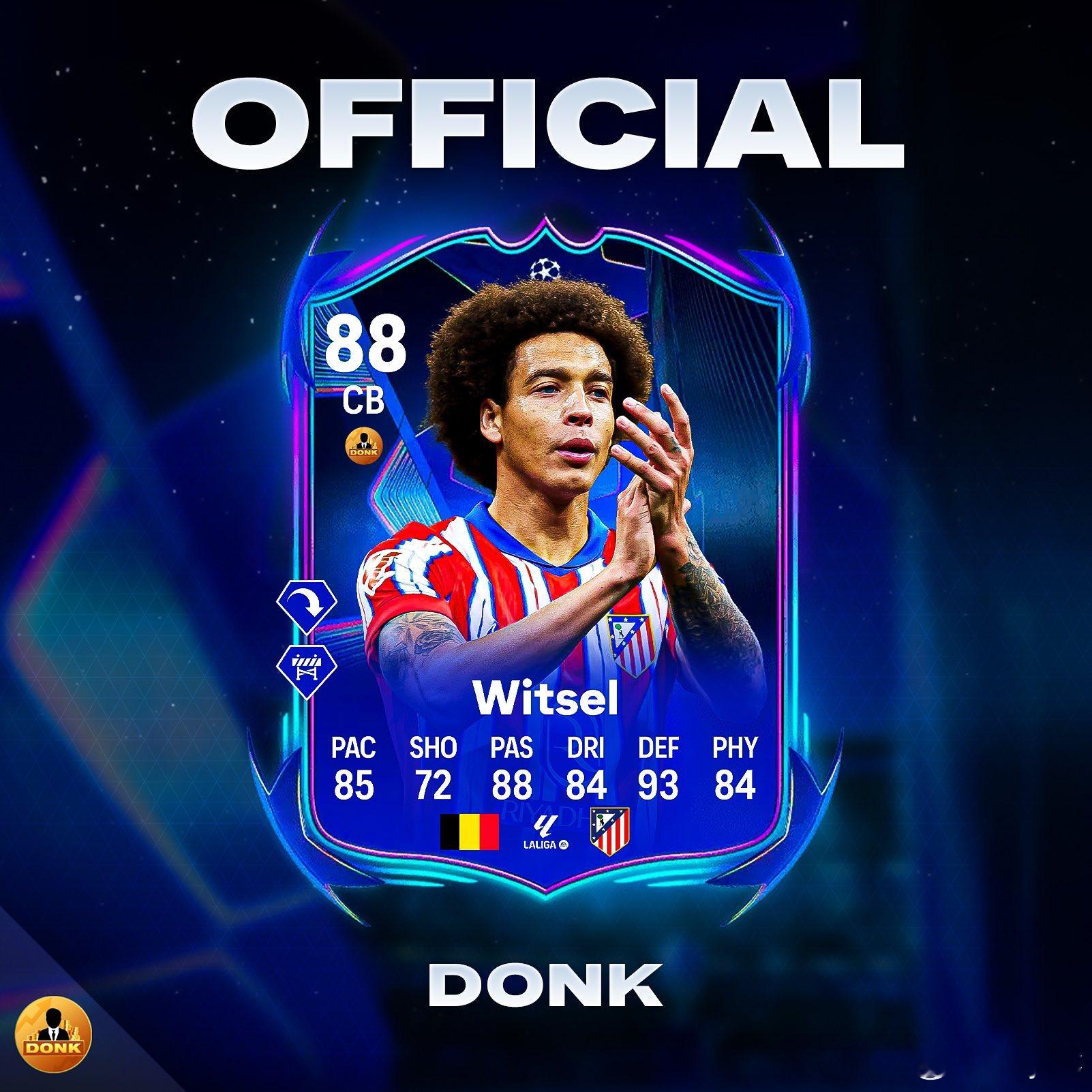 维特塞尔的RTTF欧冠动态卡确认。 