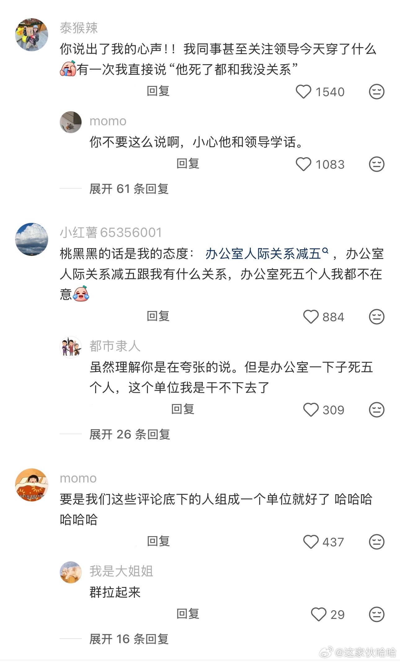 原来不在意单位里的任何人这么爽 