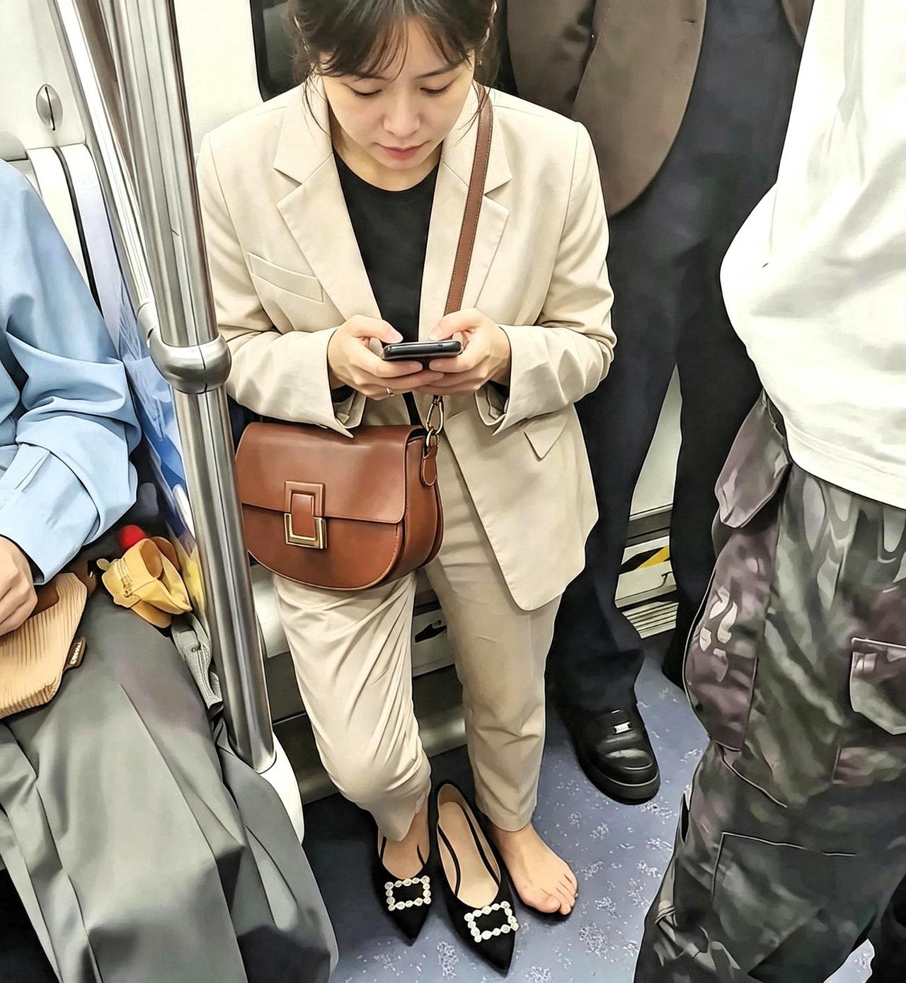 一个成年人在公共场合脱下鞋子露出“玉足”，成何体统？难道就不会散发异味吗？即便你