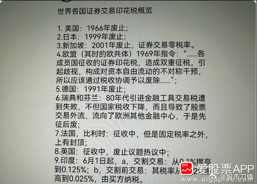 昨晚香港证券业发声：要求撤销股票印花税！但今天港股还是大跌的，一度重挫近3%，根