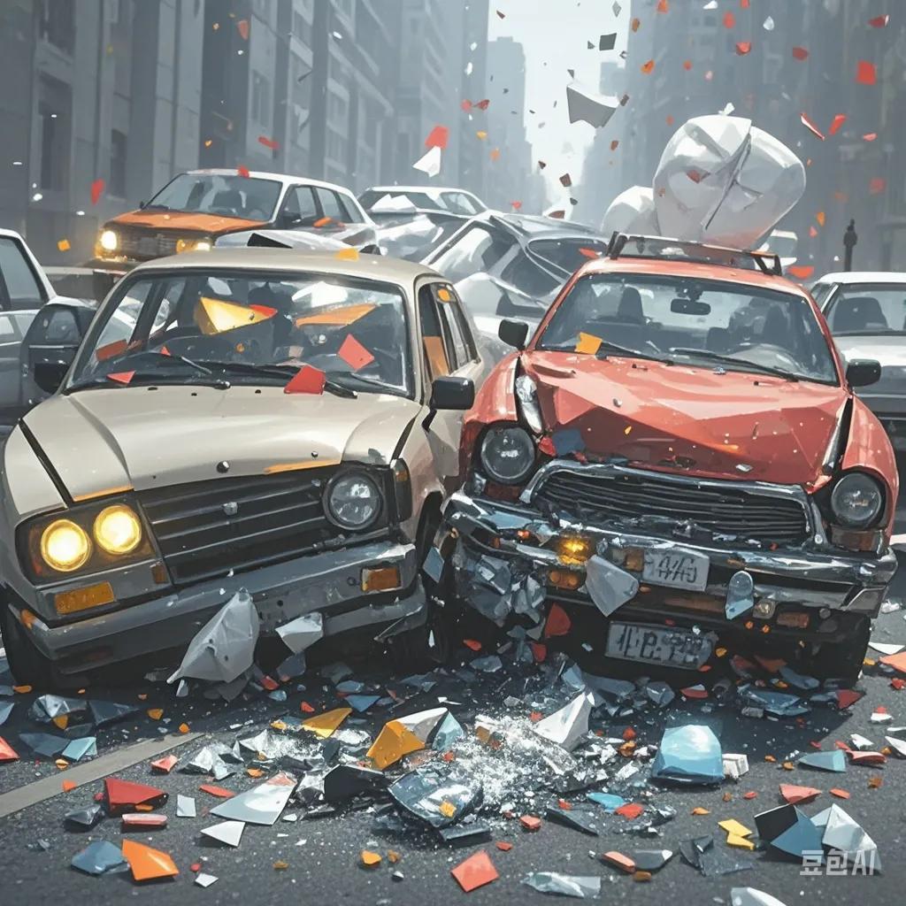 震撼一幕！成都清晨连环车祸，多车瞬间沦为废墟！是否忽视了行车安全的警钟？这场惊心