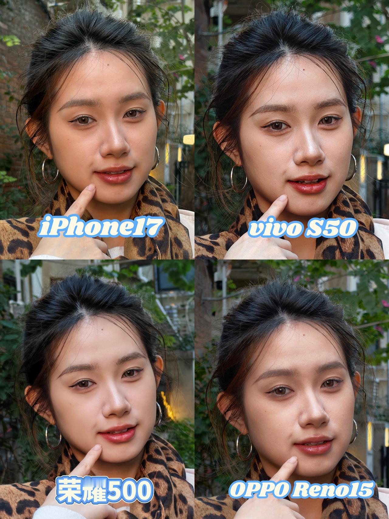 每次说到苹果的拍照，我和闺蜜都观点不一致

看这组人像对比，感觉3k档位的国产机