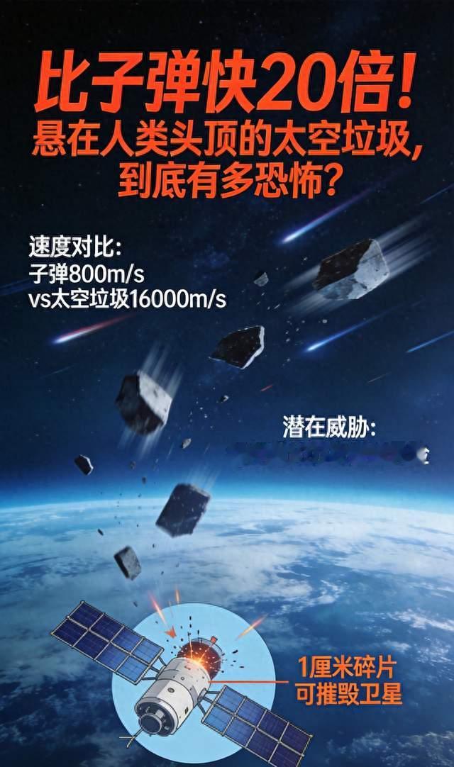 比子弹快20倍！悬在人类头顶的太空垃圾，到底有多恐怖？