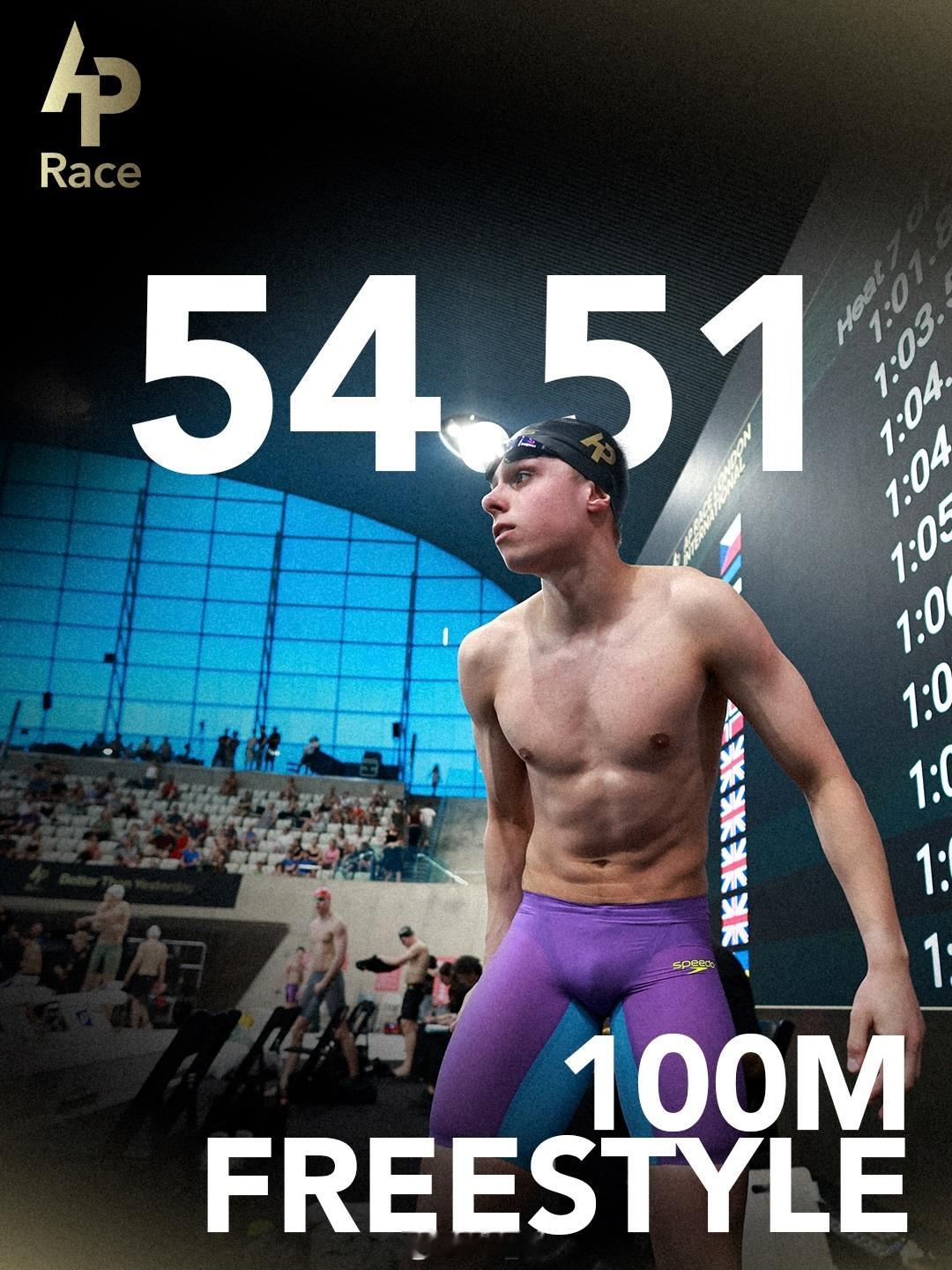 🇬🇧Filip Nowacki解锁英男首位四种泳姿百米PB全部在1分以内成就