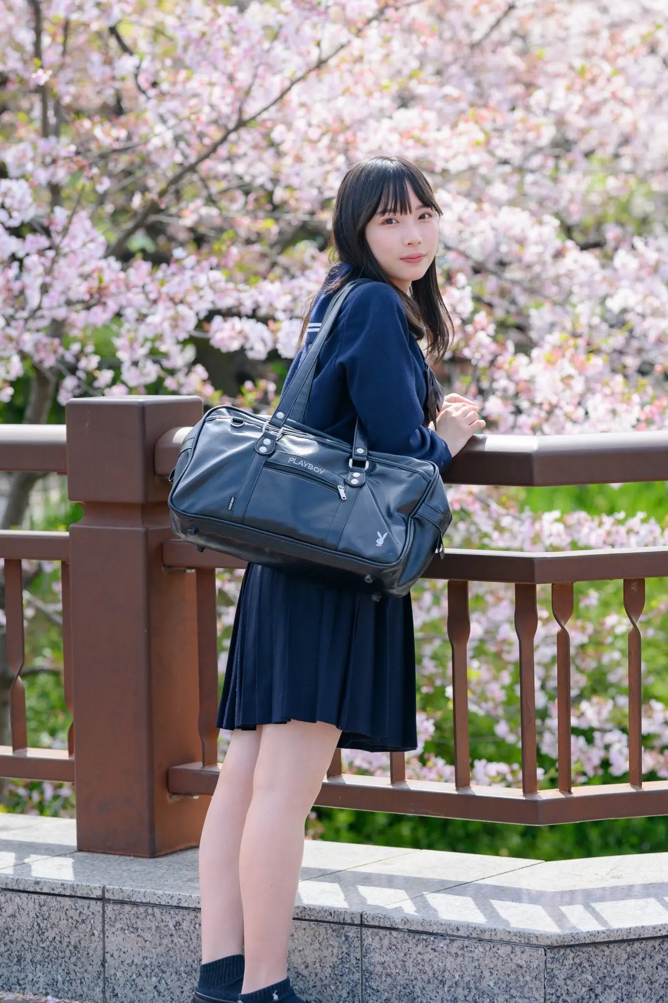 包包jk 春日jk穿搭 樱花季jk jk手提包 樱花行李箱