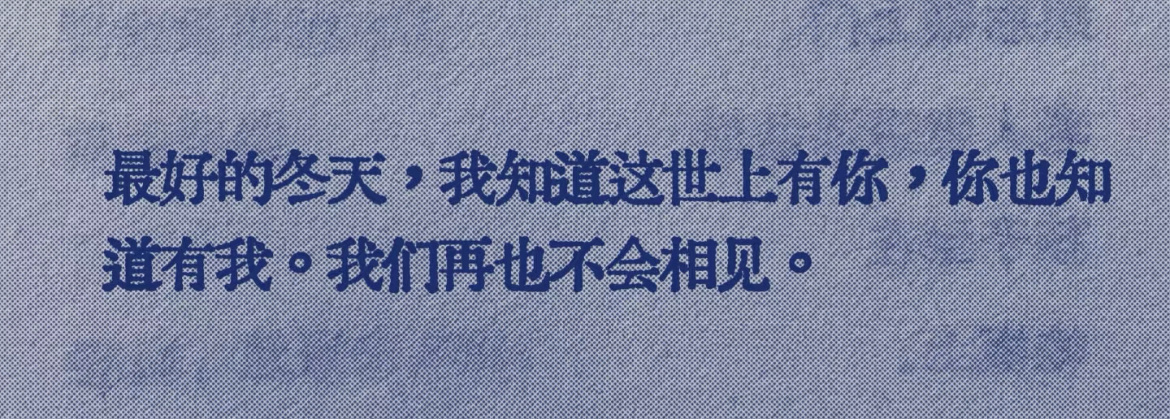 “最好的冬天，我们不会再见” 