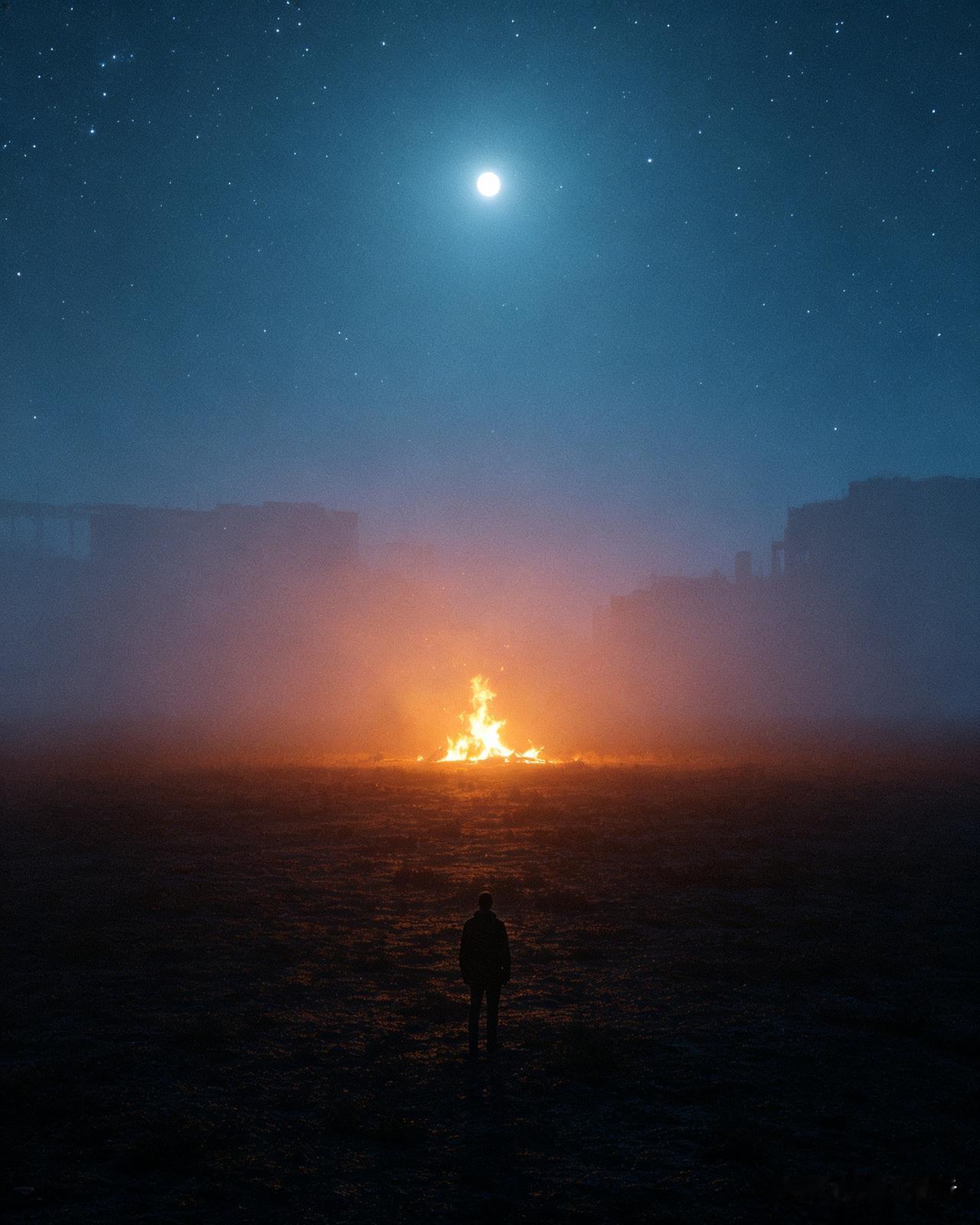长夜  ［狐山诗行］

长夜渐融，万物归于岑寂
谁怜无寐，独守星火余烬

清醒，
