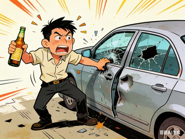 耍酒疯砸车代价是六个月刑期