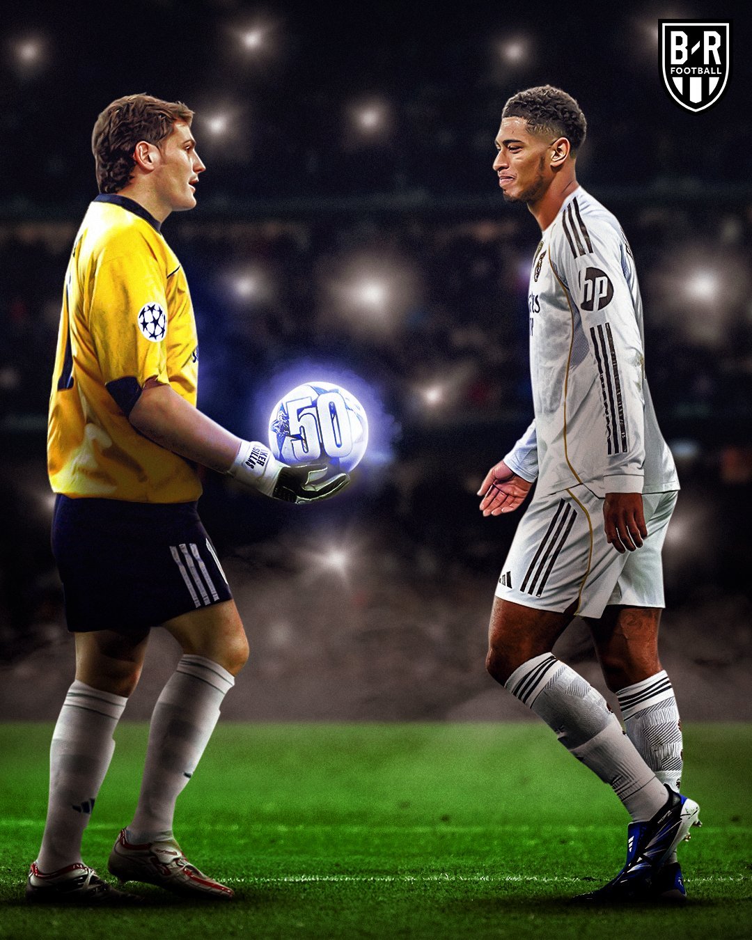 贝林厄姆打破卡西利亚斯的纪录，成为欧冠出场50次的最年轻球员🤍利物浦vs皇马 