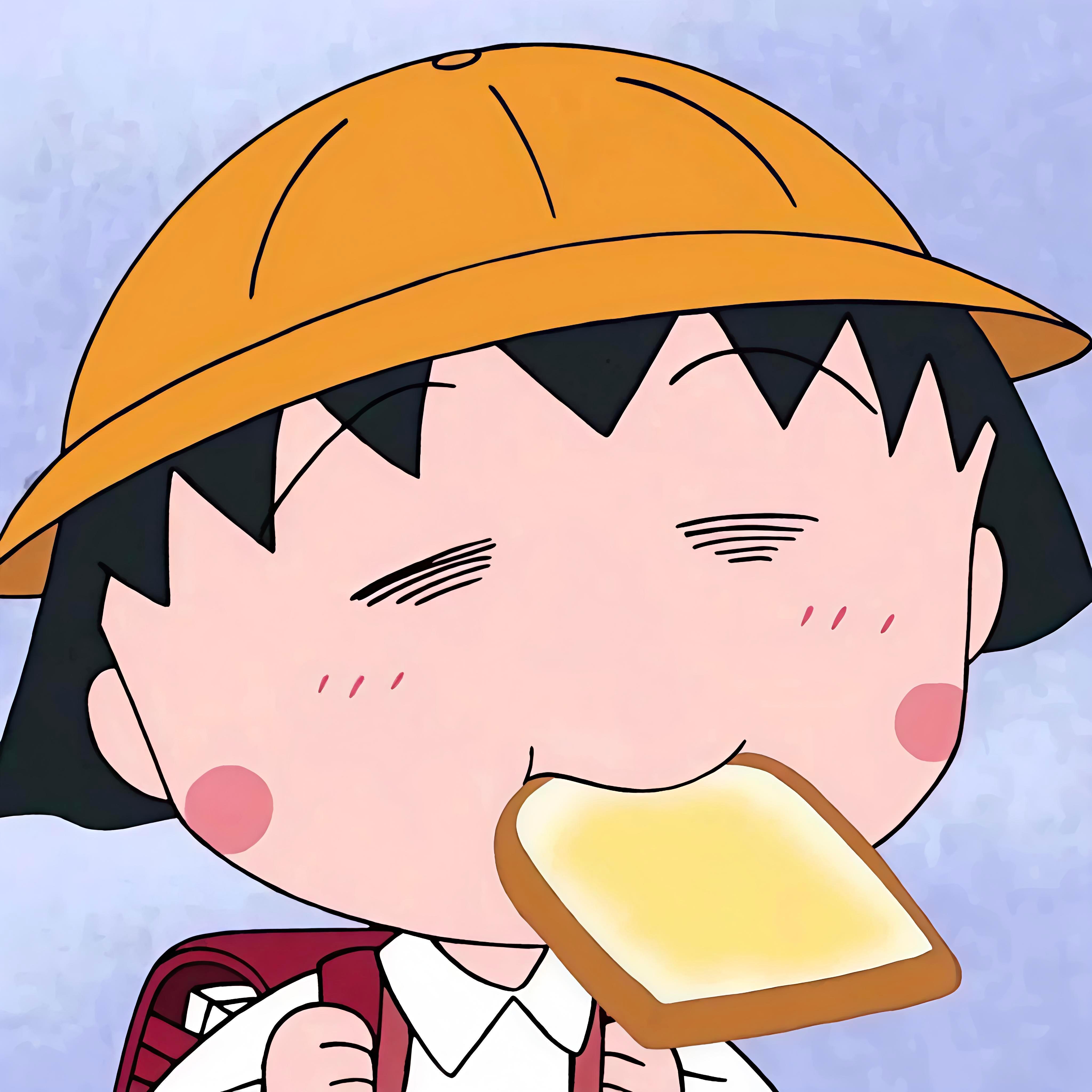 春日企画壁纸樱桃小丸子🍒可爱小丸子头像🍒“反正担心或不担心结果都是一样的，既