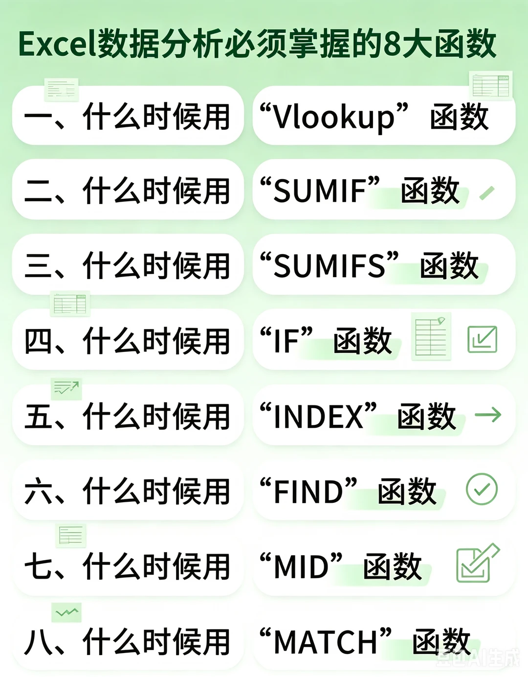 这8个高频常用函数，你都学会了么