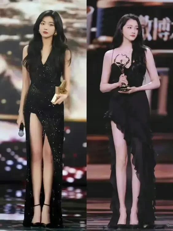 一样的身高体重，孙千确实比关晓彤有女人味！
论身材，关晓彤完胜孙千，北京丫头儿盘