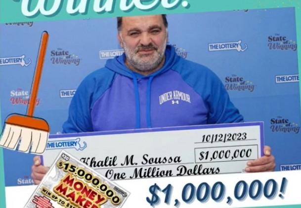 美国麻萨诸塞州（Massachusetts）一名男子，日前买了一张刮刮乐后，还没