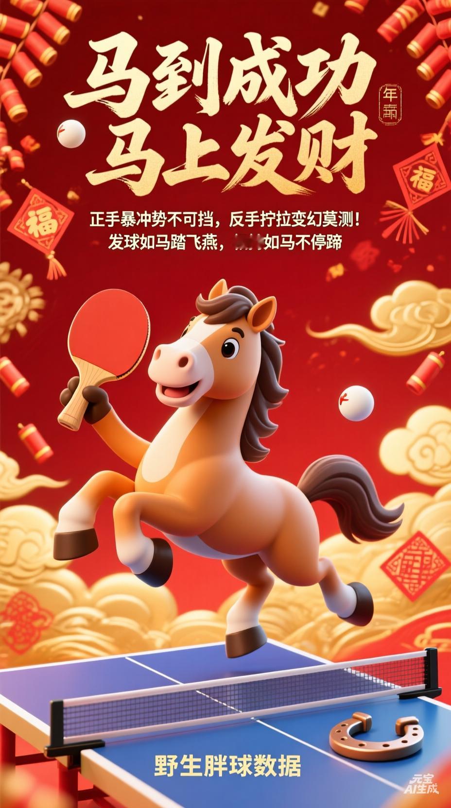 马年已到，愿各位球迷朋友们如马奔跃，马到成功，马上发财，万事胜意，平安喜乐~祝大