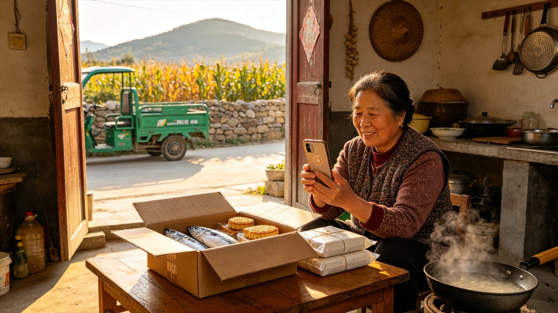 大娘说拼多多进村后日子好了咱猛活张阿姨在黎金山村住了五十年，前半辈子见过的世面，