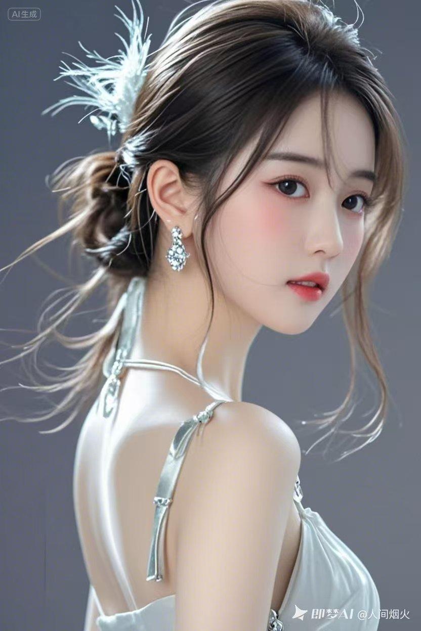 银羽轻舞，眸光如星，优雅转身间，是心动的瞬间，也是最美的邂逅。