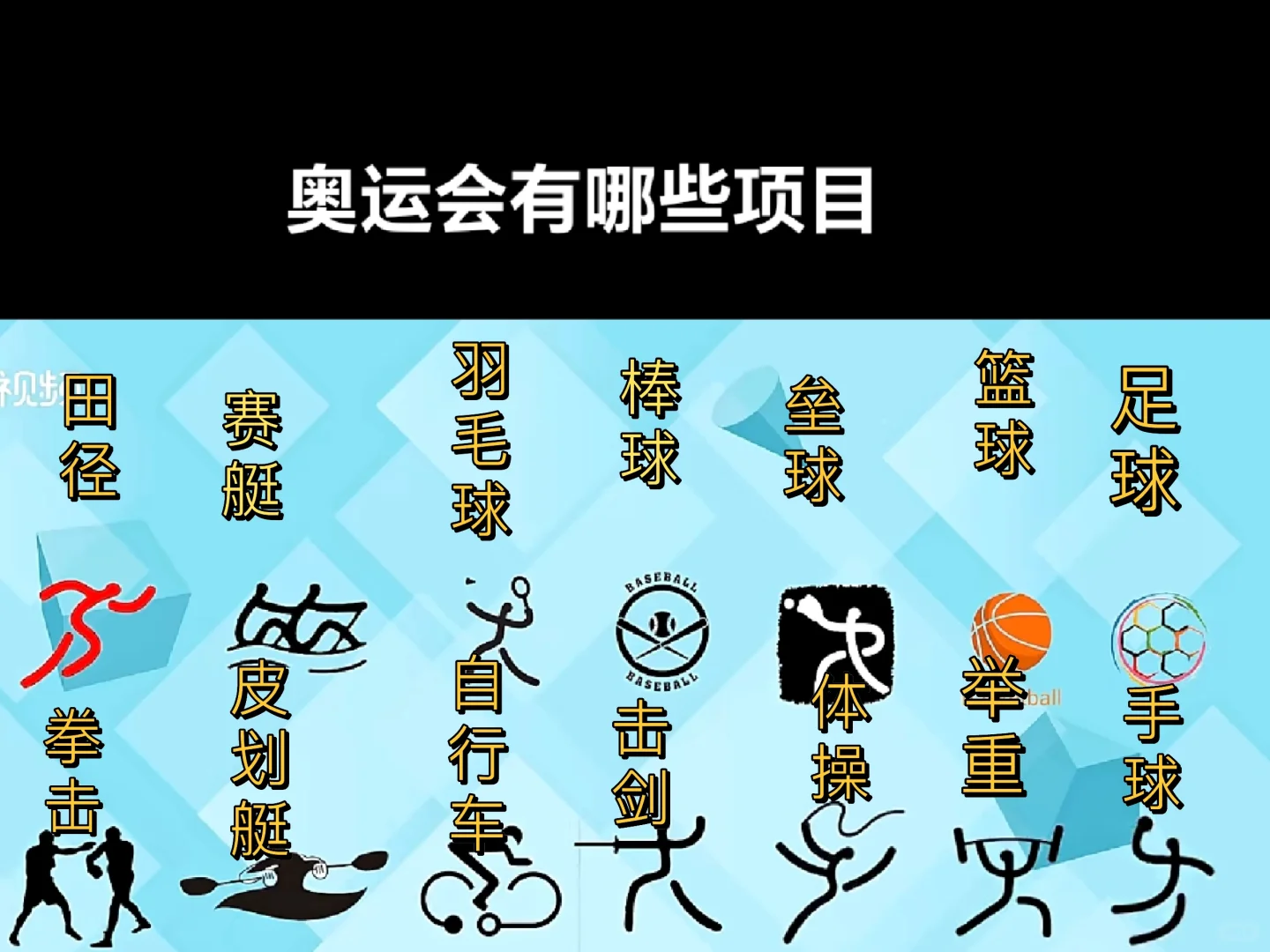 奥运会项目常识！（必考！）