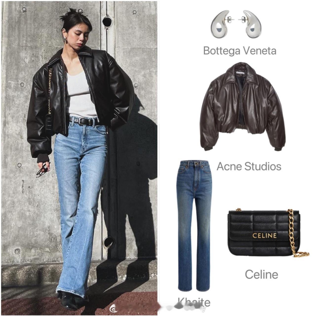 模特佐藤晴美近日私服解析二则，休闲日常且时髦实穿~ ​​​