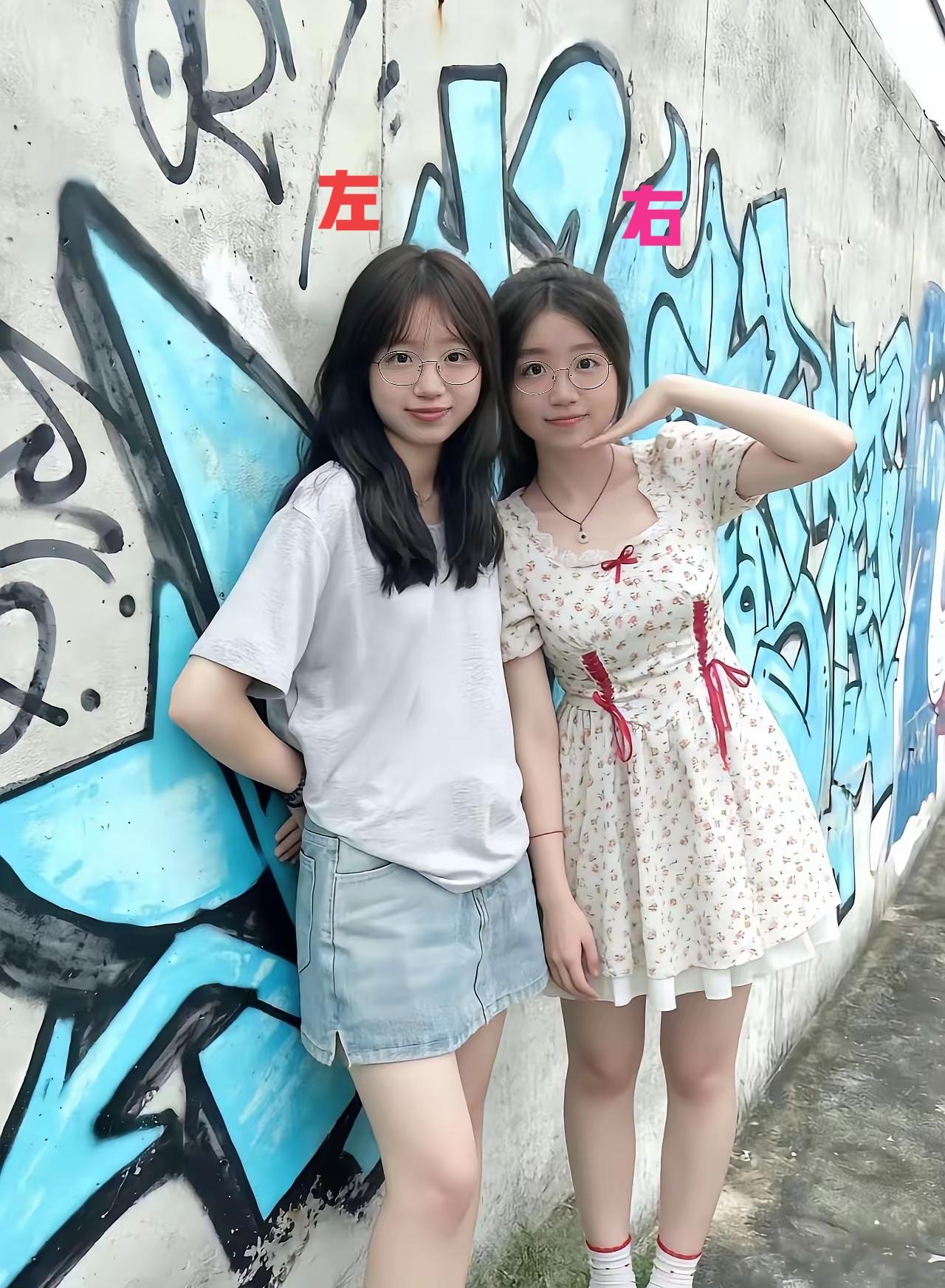 考考你们的眼力，两姐妹相差一岁半，猜猜哪个是姐姐？