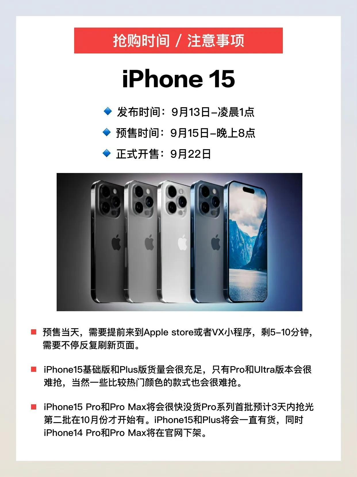 iPhone 15首发抢购指南
