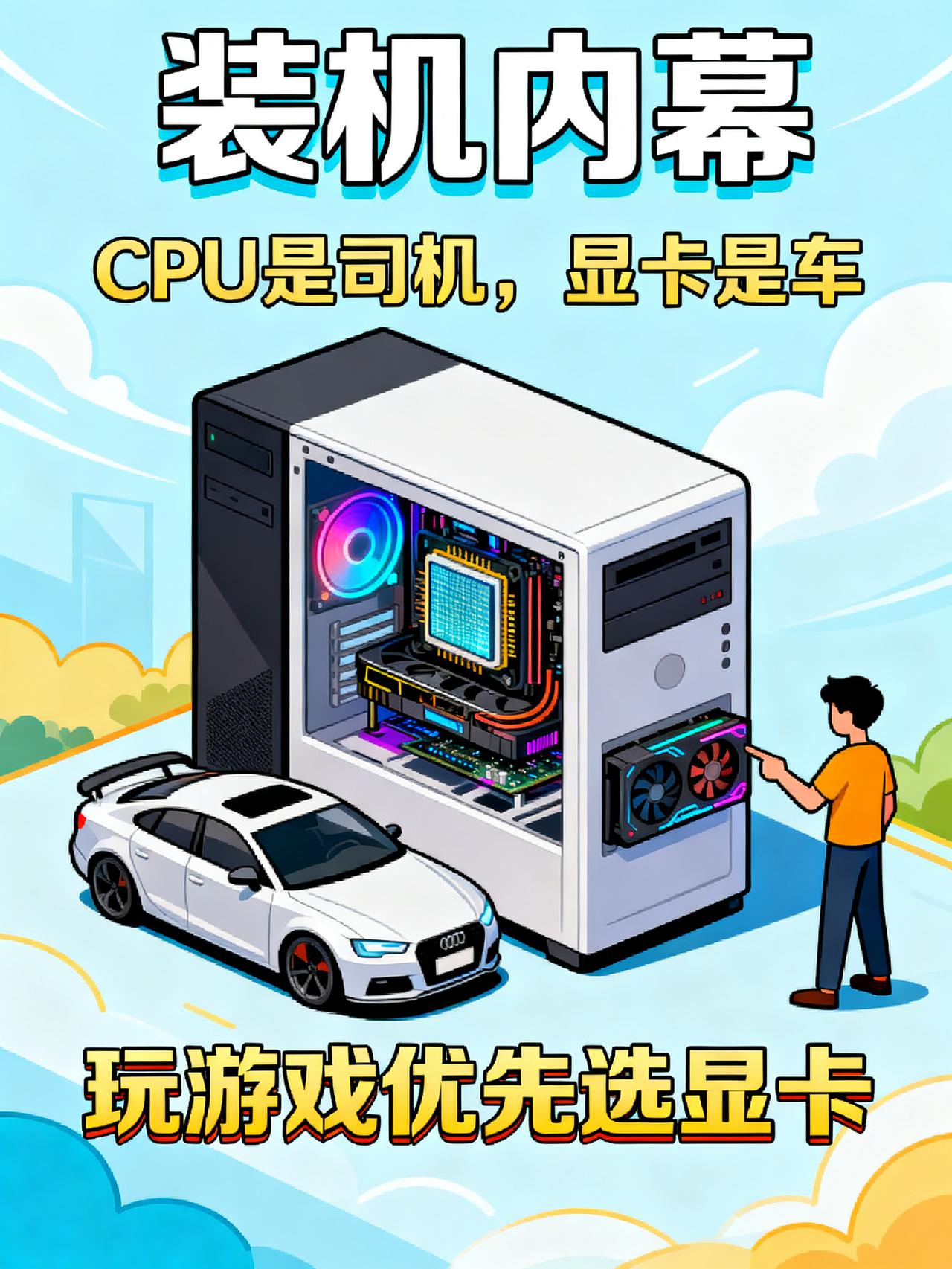 别再被骗了！玩游戏优先看显卡，CPU够用就行
藏在电脑城销售不会告诉你的装机内幕